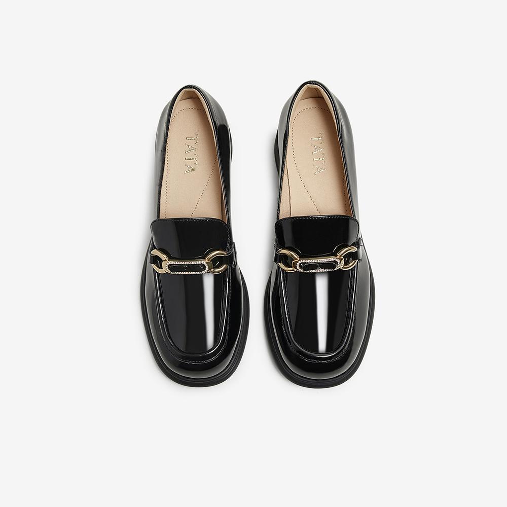 TATA/She 2025 Spring Shopping Mall Same Style Fashion Leisure Le Fu Shoes for Women