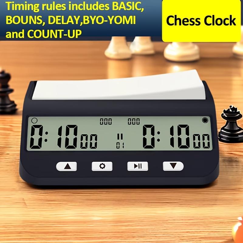 Professional Chess Digital Clock, Multi-function ABS Material, Battery Powered, Counting Up/down, Precision Game Stopwatch, Suitable for General Use