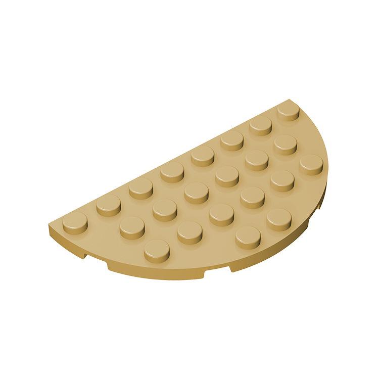 40pcs MOC Parts 22888 Plate Round Half Corner 4 x 8 Compatible Bricks DIY Assmble Building Blocks Particle Kid Brain Toy Gift