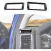 RT-TCZ for RAM Carbon Fiber Dash Air AC Vents Cover Trim Frame for Dodge RAM 2010-2017 ABS Black Carbon Fiber Interior Accessories 2pcs