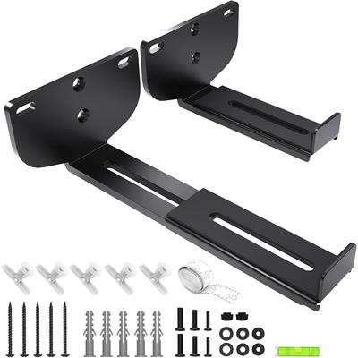 Etour Soundbar Wall Mount Bracket Set Black 2 Pieces for Soundbar Installation
