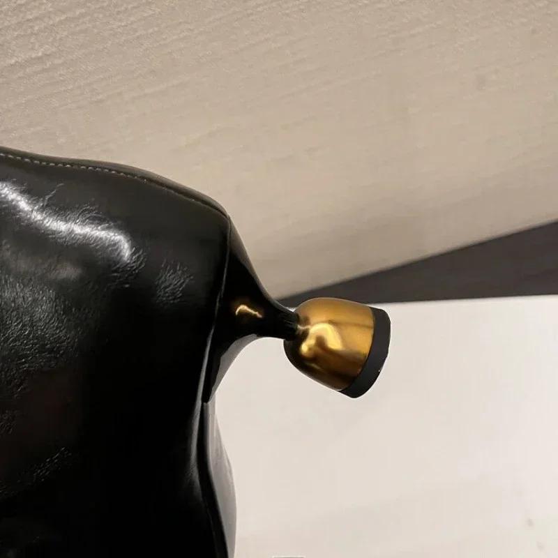 Fashion New Black Brown Irregular Wine Glass heel Long Boots European American Fashion 6cm High Heels Commuting Shopping Women Boots 40