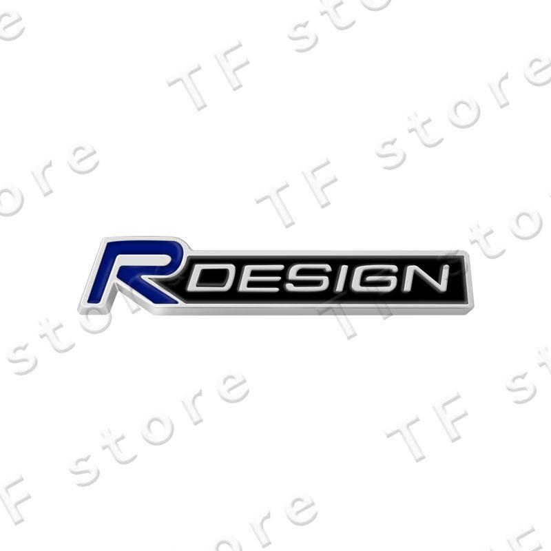 R Design Logo Car Front Grille Emblem Sticker For Volvo XC60 XC40 XC90 S40 S60 C30 V60 Car Side Fender Rear Trunk Badge Decor