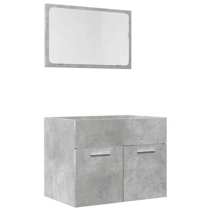VidaXL Ensemble de meubles de salle de bain 2 pcs gris béton, armoire de salle de bain, armoire de bain, meuble-lavabo de 856373