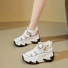 Breathable Shoes Women's Height Increase In Summer Small Hollow Sandals Korean Version Thin Color Matching Casual Shoes