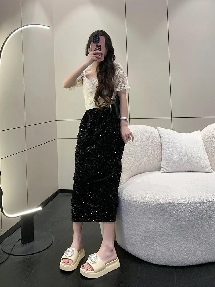 Móda Nové Letní Křišťálové Kameny Spona Pantofle Žena Platformové Sandály Zesílené Podpatky Nazouváky Venkovní Žabky Dámské Muffin Boty