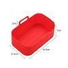 19.5x12.5x7cm Reusable Airfryer Silicone Basket Air Fryer Oven Baking Tray Rectangle Non Stick Air Fryer Basket Kitchen Tools
