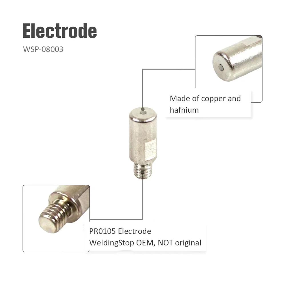 20pcs Plasma Electrode PR0105 Tip PR0102-10 For Trafi Met S45 25 Plasma Cutting Torch High Quality Welding Consumables