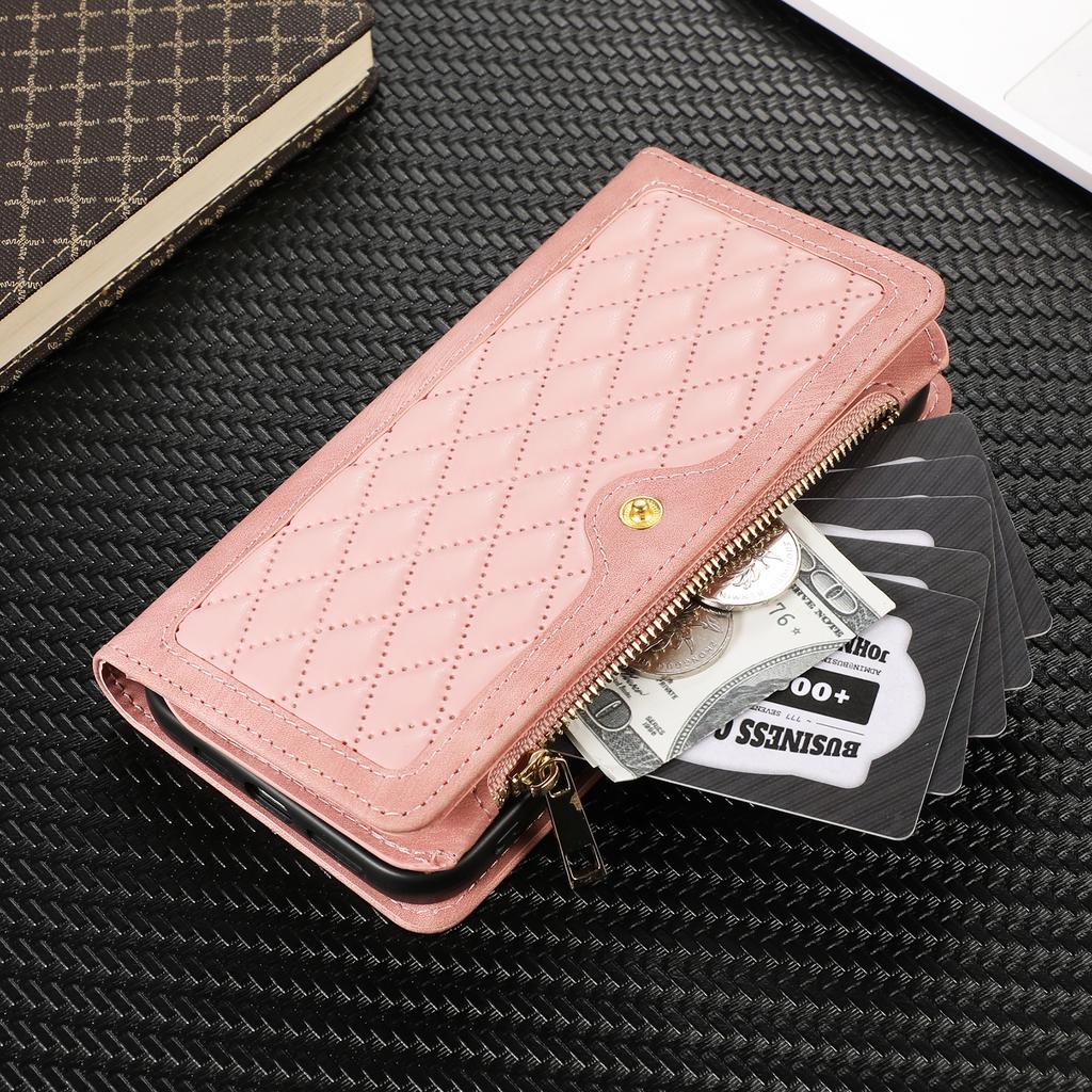 Zipper Leather Wallet Card Solt Case For iPhone 14 15 Pro Max 13 12 Mini 11 X XS XR 6 6s 7 8 Plus SE2022 Bags Book Purse Cover