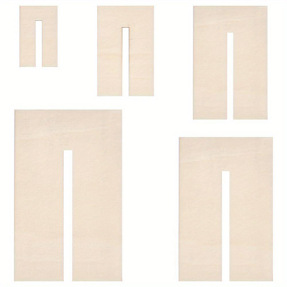 5pcs/set New Wooden Bow Template, Log Material Barrettes Bow Plate, Suitable Sewing, Ribbon Bow Handicrafts, 8mm Slot Bow Making Tools