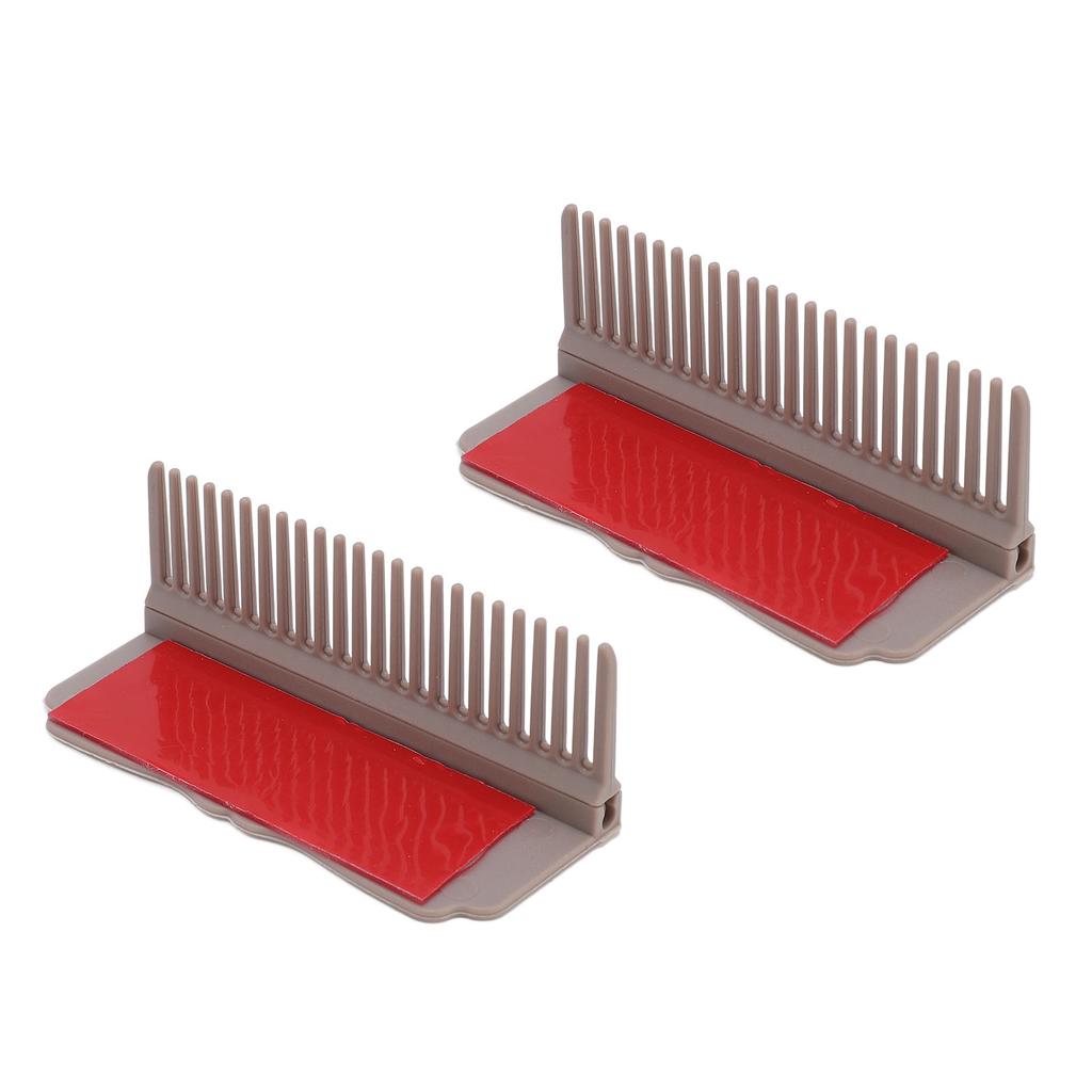 2 Set Flat Iron Comb Attachment Plastic Clip On Hair Straightener Accessory for Home Salon Styling