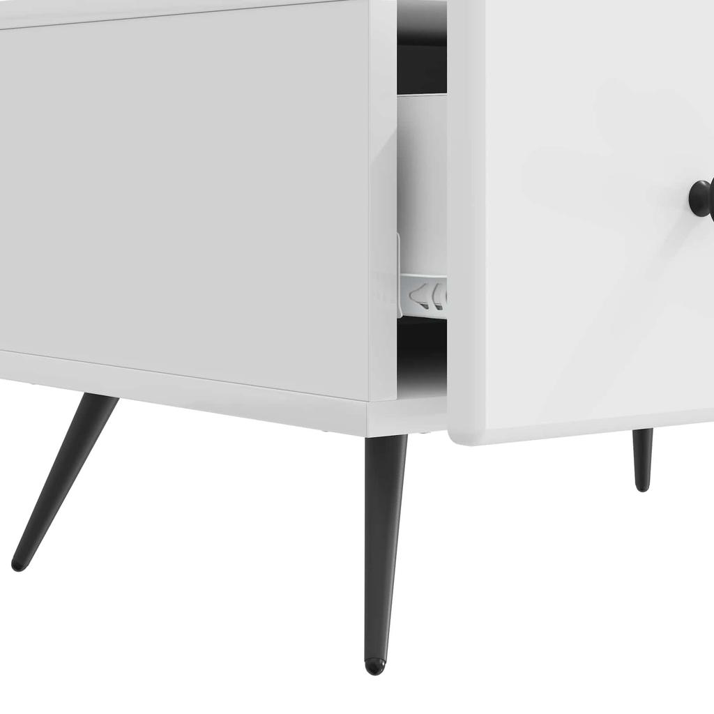 TV Cabinet High Gloss White 147 x 34.5 x 30 cm Particleboard