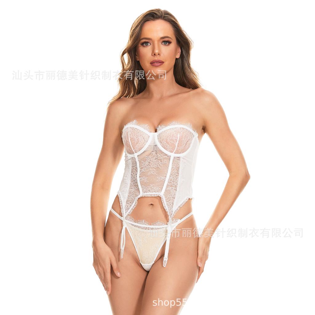 European and American women's wedding underwear women's sexy suit corset lace bra garter wedding underwear