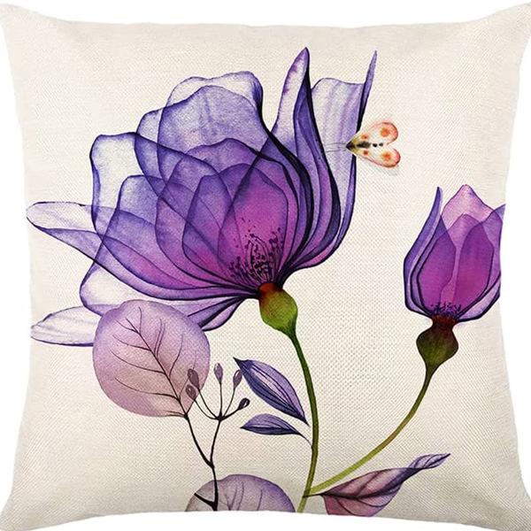 Plant and Flower Print Pillow Case Car Home Sofa Living Room Linen Pillow Cushion Nordic Style