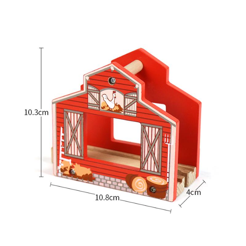 Wooden Track Magnetic Train Toy Wooden Track Scene Accessories Mountain Cave Tunnel Beech Wood Track Children's Toy