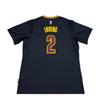 Adidas X NBA Collaboration Cavaliers Kyrie 2 Jersey V-Neck Short Sleeve Basketball Shirt Unisex Tops Black 7470A-3QV-K91515