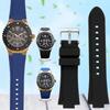 For GUESS W0149L5 Series Watch Chain Soft Resin Silicone Watchband Convex Mouth 26x14m Watch Strap Waterproof Bracelet Bue