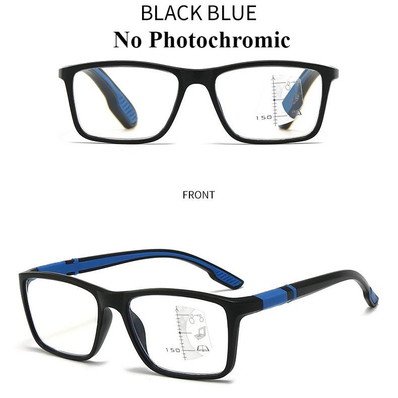 

Фотохромные мультифокальные очки для чтения Спортивные противоскользящие очки для пожилых Защита глаз от синего света Бифокальные 4 синий