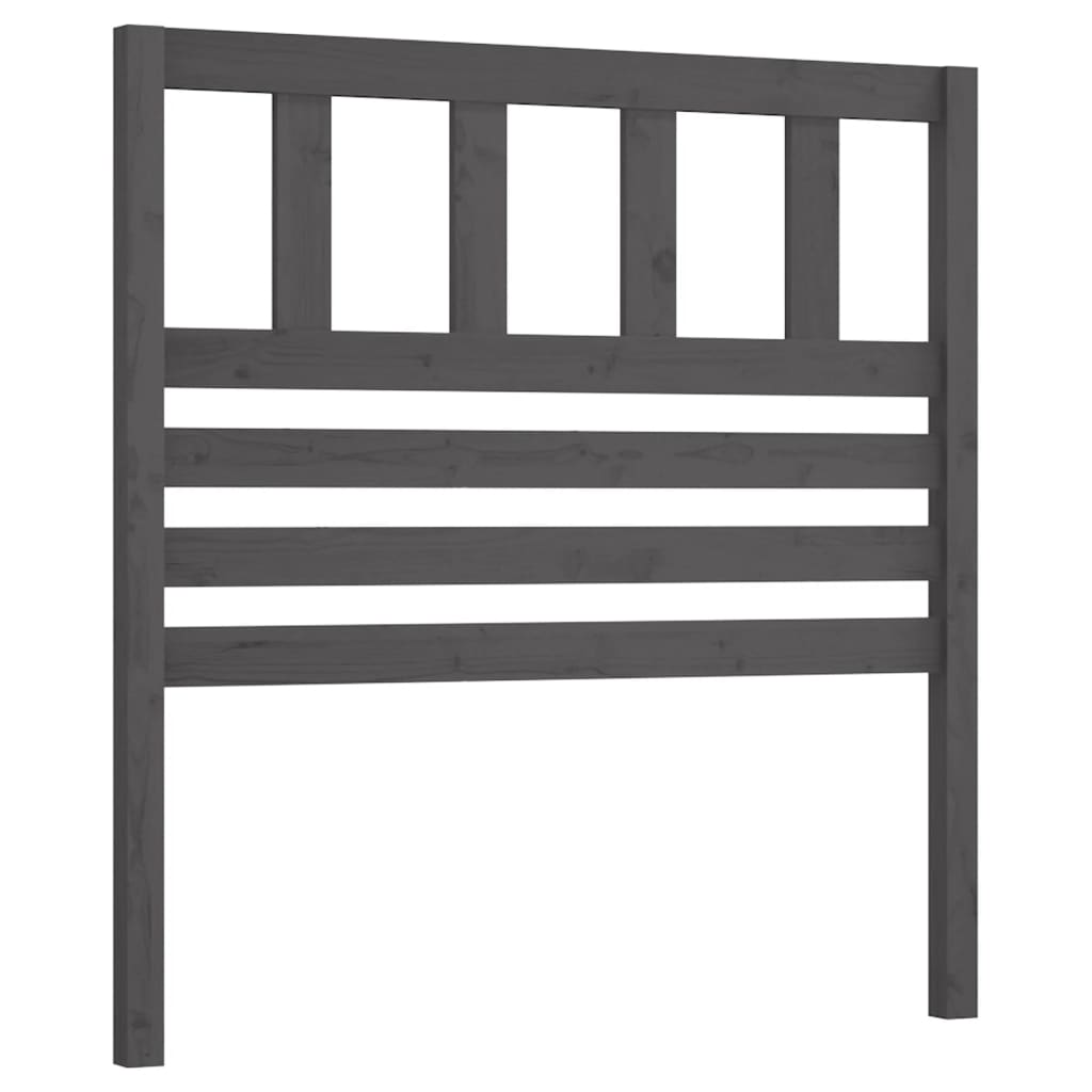 Vidaxl Wezgłowie Łóżka, Szare, 96X4X100 Cm, Lite Drewno Sosnowe