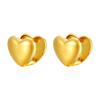 European and American Fashion Trend Stainless Steel Double-sided Love Ear Buckle Women's Simple Love Smooth Niche Design Earrings