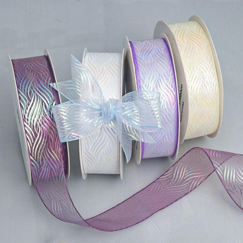Elegant and Exquisite Transparent Ribbon Wedding Gift Ribbon Handmade DIY Flower Package Decoration Material Floral Ribbon Crafts Making Ribbons