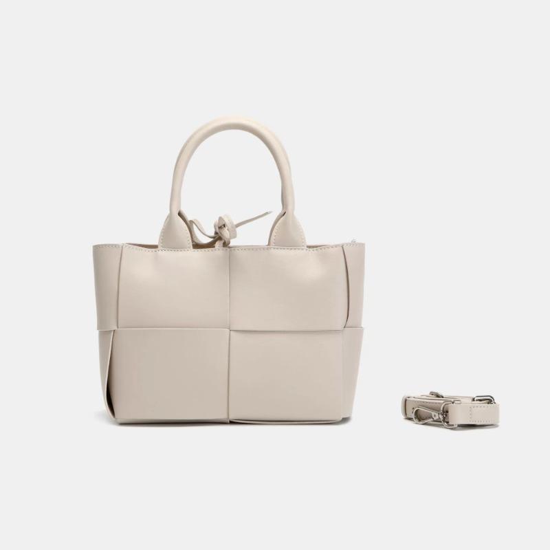 Jednoduchá módní ležérní kabelka s velkou kapacitou, tkaná taška tote z hovězí kůže, taška přes rameno