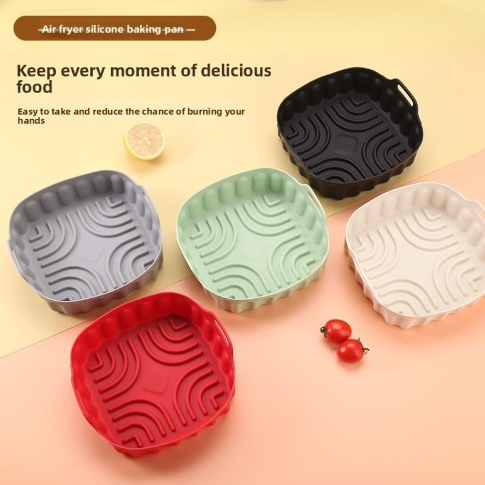 Non-stick Oven Trays with Handle Air Fryer Mat New Kitchen Baking Mold