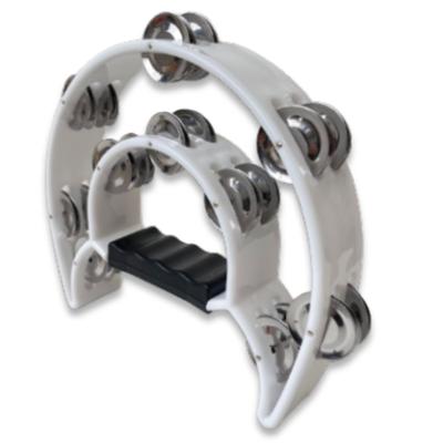 Neutral Zenith Tambourine Percussion Instrument with Two Rows of Metal for and Perfect for and More Bells, Handheld, Beginners, Kids, Adults,
