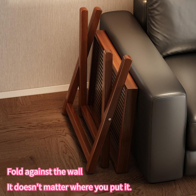 Folding Side Table for Sofa – Mini Coffee Table & Storage Rack for Living Room, Balcony, Corner, Space-Saving Home Small Table