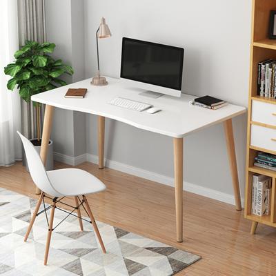 Datora galds, Ziemeļu stila mājas biroja mācību galds, Studentu koka rakstāmgalds, ar ergonomisku malu, Plaša galda virsma