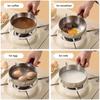 Single-Person Pot Stainless Steel Bowl Walnut Wood Handle Fruit Salad Yogurt Bowl Breakfast Cooking Tool Kitchen Restaurant