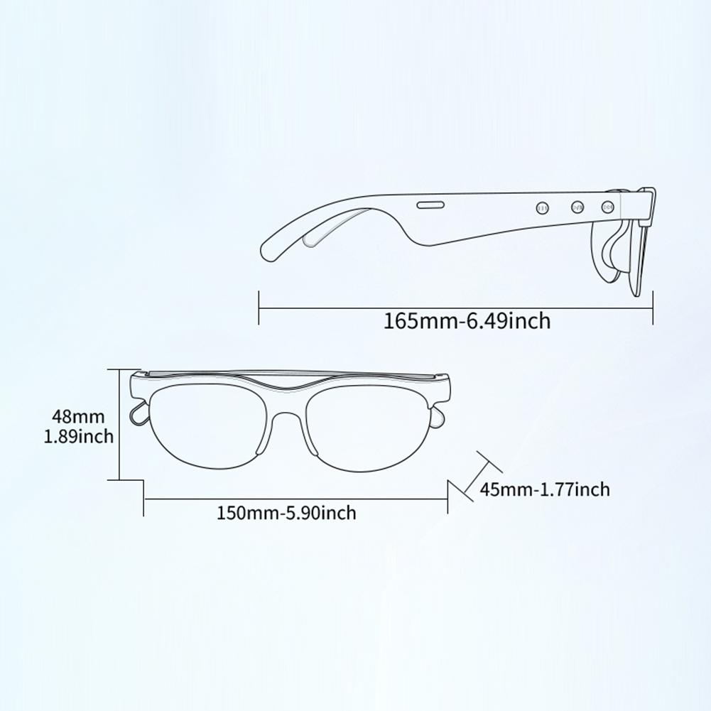 AI Intelligent Translation Glasses Bluetooth-Compatible 5.4 Smart Glasses Wireless Sunglasses Wireless Headset for Men and Women