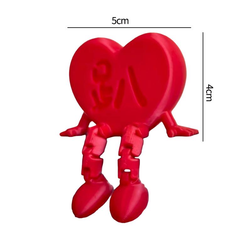 2025 New Year 3d Printing Lucky Character Ornaments Valentine's Day Love Rose Decor Desktop Handicrafts Lucky New Year Gift