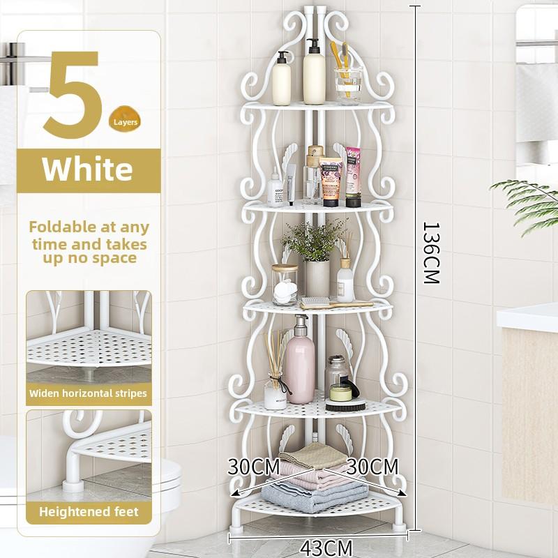 Bathroom Storage Rack Bathroom Three-corner Floor-to-ceiling Toilet Toilet Storage Rack Toilet Corner Storage
