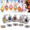 Magic Girl Halskette Kleiner Kreis Seelenhalskette Ring Set Schmuck Anhänger Seele Geist Kern Halskette Ring Karten Set Anime Halskette