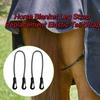 Pack of 4 Adjustable Elastic Horse Blanket Leg Straps for Secure Fit Double Clip Design Durable Stretch Replacement