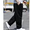 Big Size Men's Casual Pants Spring and Autumn Large Loose Straight Solid Color Elastic Pants