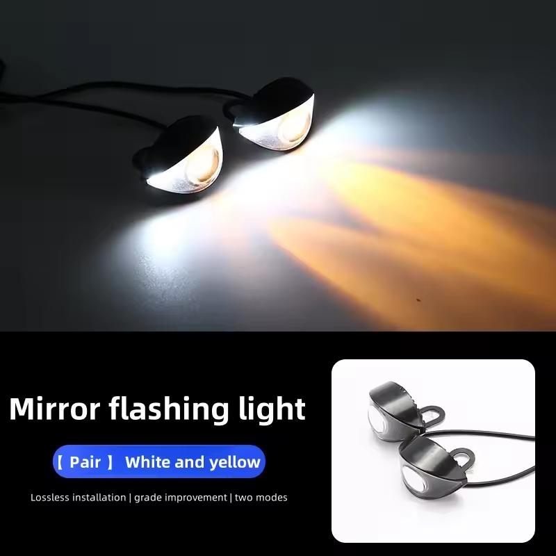

2Pcs Motorcycle LED Signal Lights Strobe Light Rearview Mirror Led Turn Signal Warning Indicator Light 12V Motorcycle Taillights WY