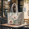 Elegant Floral Print Shoulder Bag Casual Large Capacity Fashion Tote for Daily Use