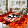 Athletic Bilbao Football Design Crystal Velvet Rug Soft Decorative Mat for Bedroom Entrance