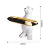 Geometric Shape Figurine Resin Statue Entrance Key Holder Cat Bear Tray Candy Lipstick Jewelry Sundries Storage Home Decoration