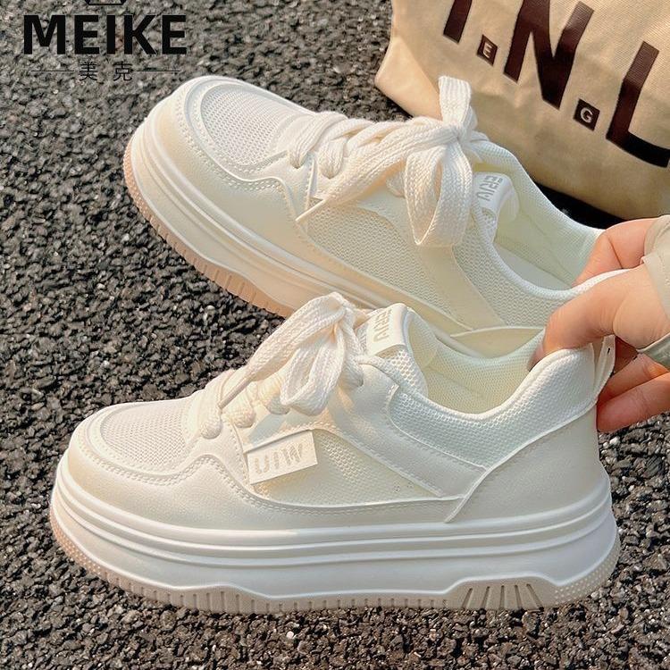 

Mesh breathable little white shoes women s new summer thin thick baseplate shoes niche milk huhu casual shoes women 40
