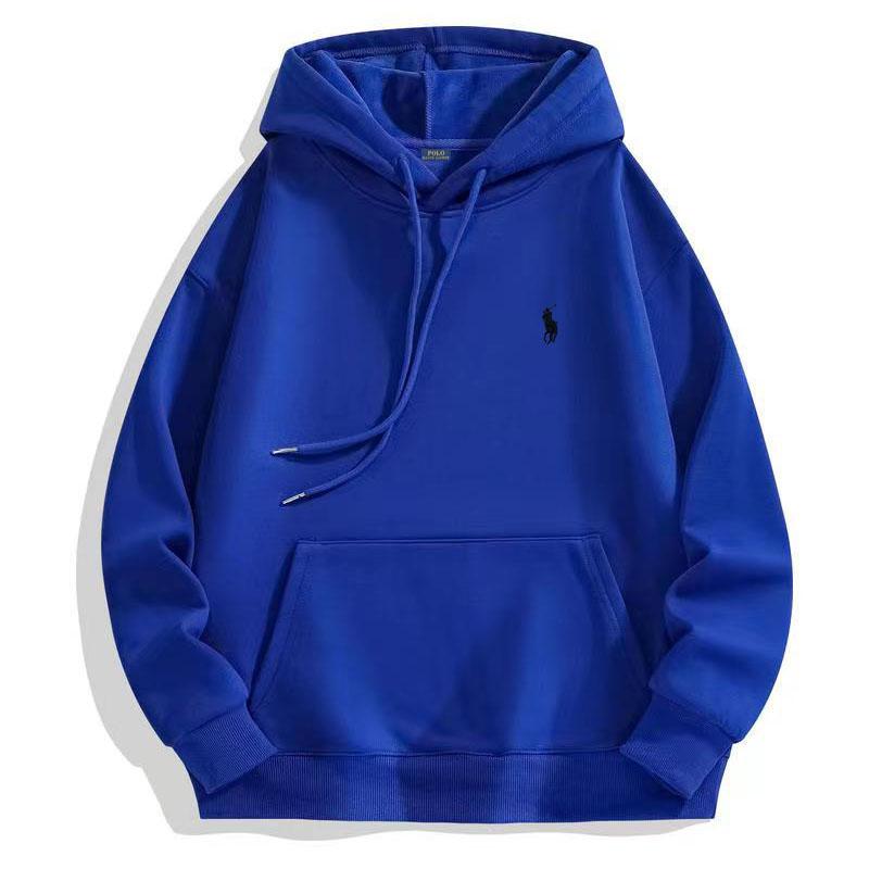 Polo Ralph Lauren Podzimní a zimní Hrubý samet Vysoce kvalitní Bavlna Výšivka Mikina s kapucí Nadměrná velikost Pár Mikina