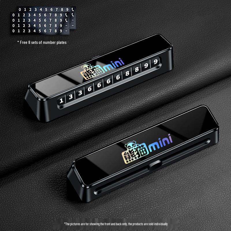 

Geely Panda Mini Karting Knight Car Temporary Parking Plate with Double Number Phone Card for 2025