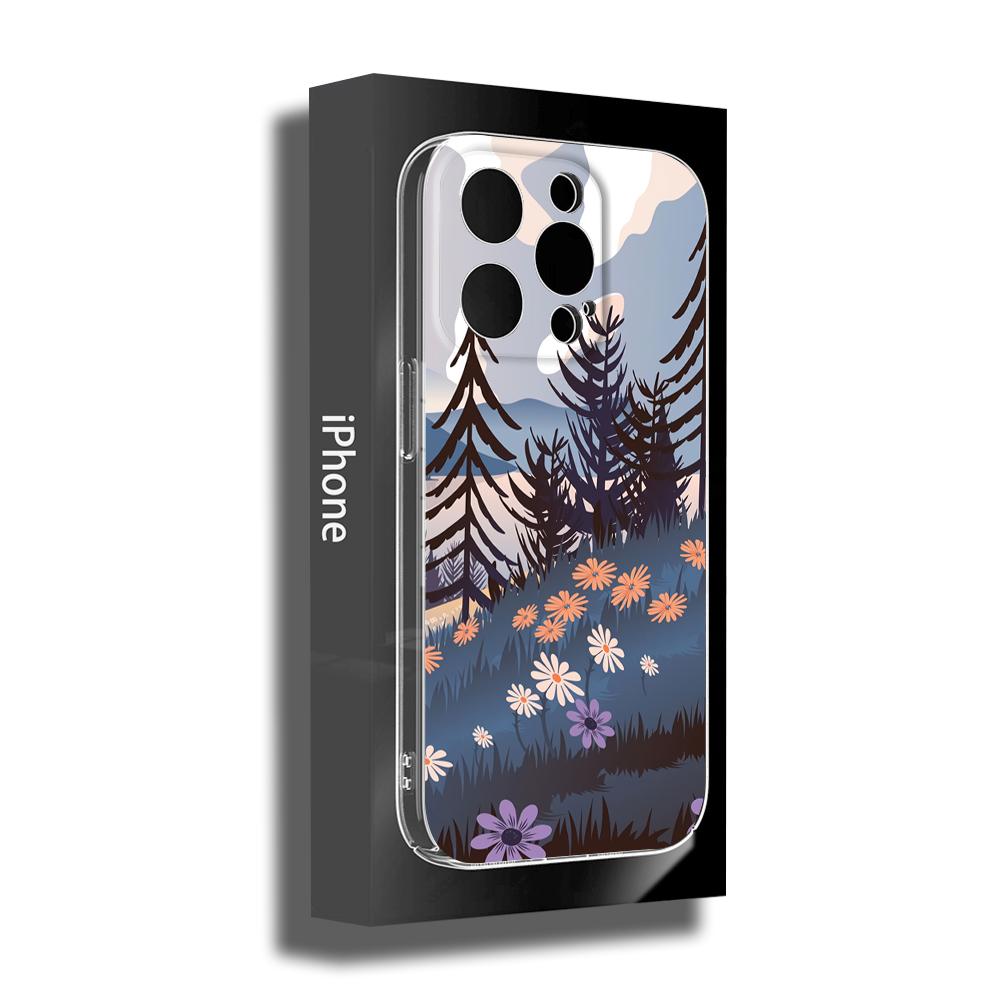 FOR IPhone Mountain Landscape Scenery Phone Case 14 11 12 Pro 8 7Plus SE X Pro 14 MAX 13 MINI XR XS Iphone 14 Soft Phone Covers