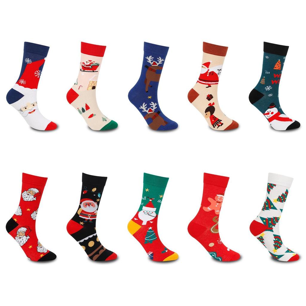 New Autumn/Winter Trendy Mid-Calf Cotton Socks for Men & Women – Personality Long Socks, Ideal for Christmas