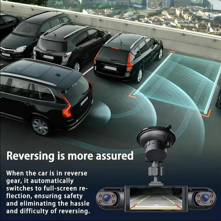 4 Channel Car Dash Cam.1080P Car DVR with 64GB Memory Card.Plug and Play,with Night Vision,24 Parking Mode Car DVR Front Rear Left And Right dashcam