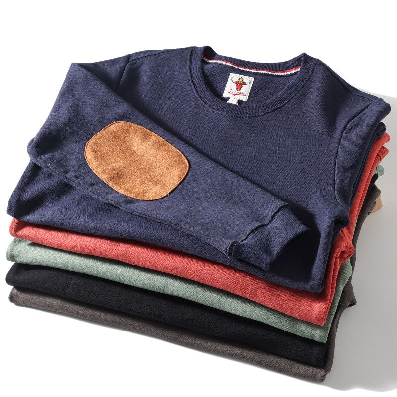 Foreign Trade Export Cotton Hoodie Men's Spring and Autumn American Heavy Thick Patch Top Cut the Tag off Original Single Men's Clothing Outerwear