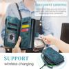 Portafoglio con Zip in Pelle Custodia per Telefono per Samsung Galaxy Z Fold 7 6 5 4 5G Fold7 Fold6 Fold5 Fold4 Portafoglio con Laccetto Scomparto per Carte Custodia
