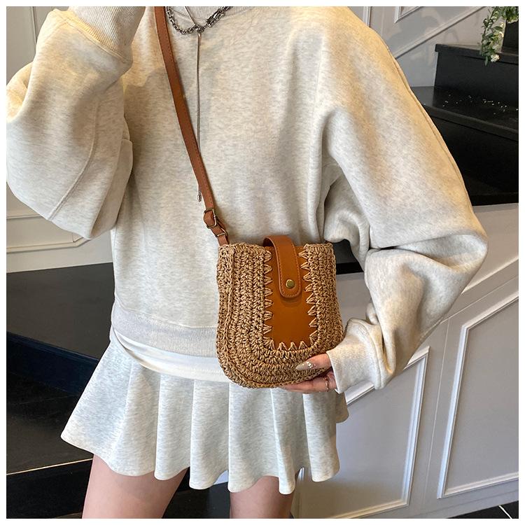 Niche Bags Women's 2025 New Summer Messenger Hand-woven Straw Bags Seaside Vacation Beach Bags